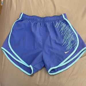 Blue Nike running shorts xs